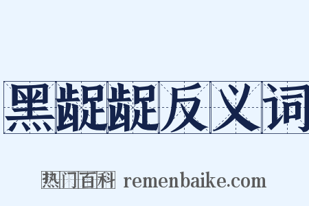 黑龊龊反义词是什么意思的图片